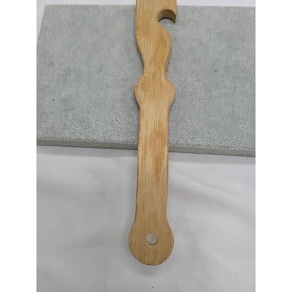 Vintage 1978 Push & Pull Handy Kitchen Oven Tool Solid Wood Advertising - Picture 8 of 9